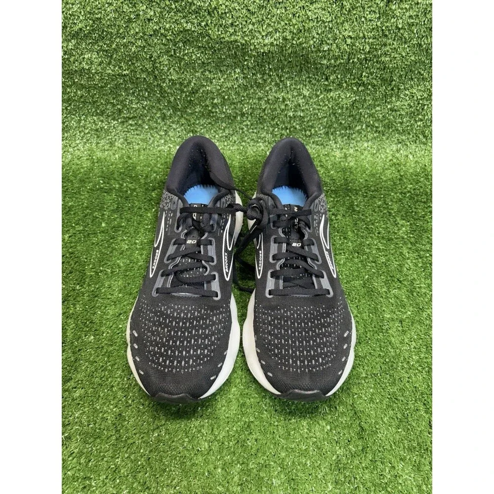 Brooks Glycerin 20 Mens Size 10 D Running Shoes Sneakers Black White 1103821D059